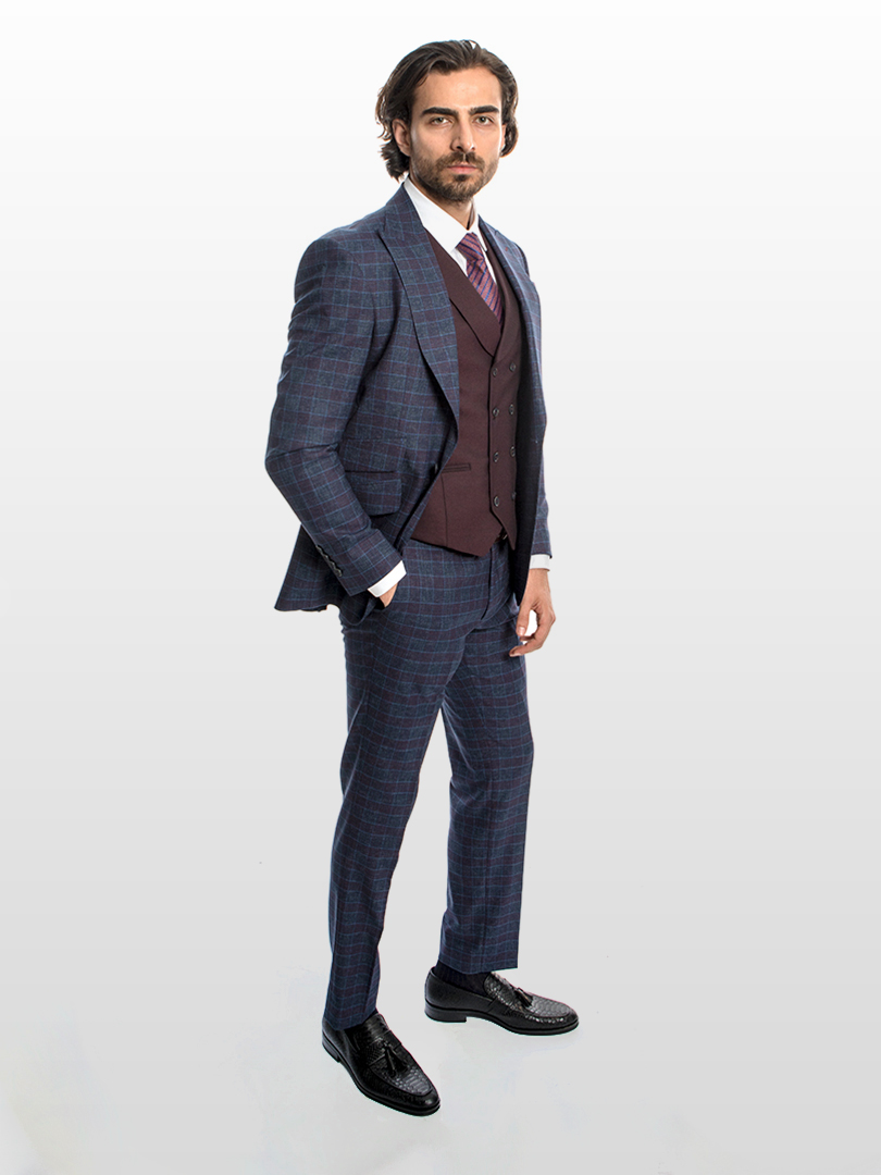 one-button-peak-lapel-checked-3-piece-men-suit-5c5