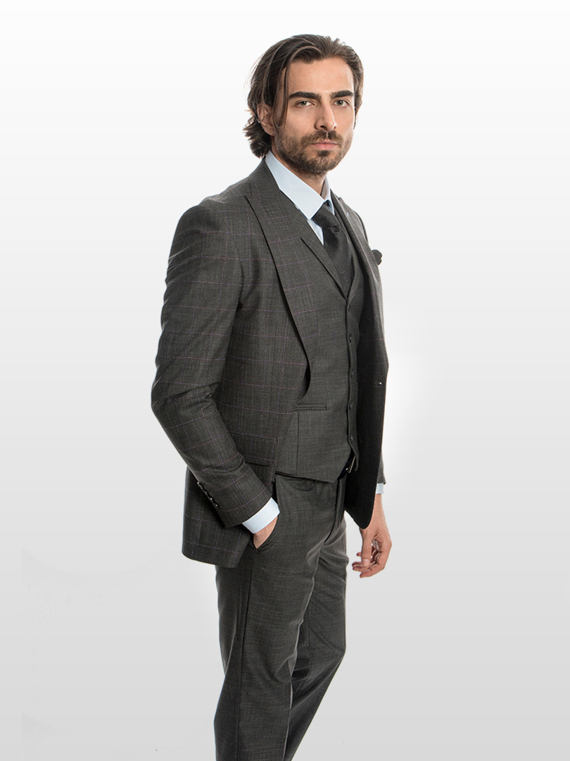 one-button-peak-lapel-checked-flap-pocket-3-piece-men-suit-10b